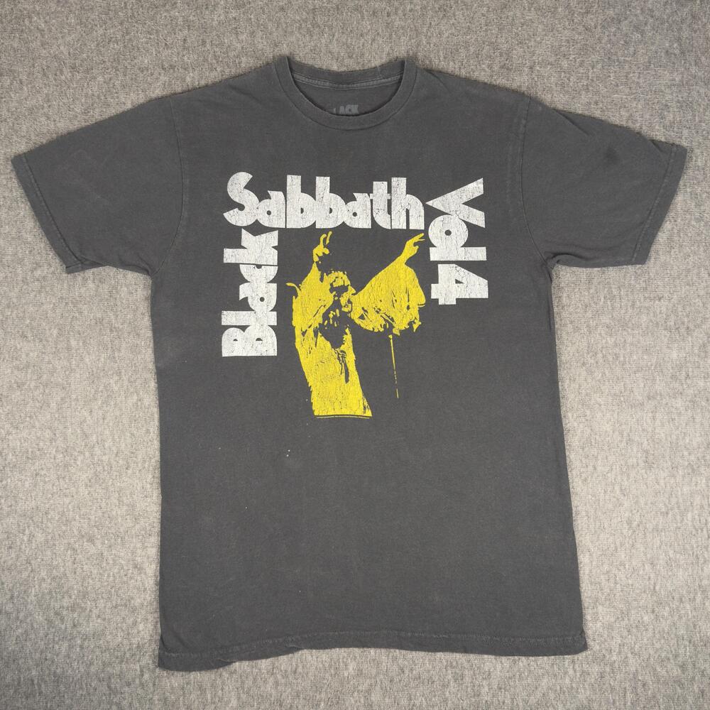 Black Sabbath Vol 4 Shirt Mens Large Black Gray Graphic Tee T-Shirt Band Rock